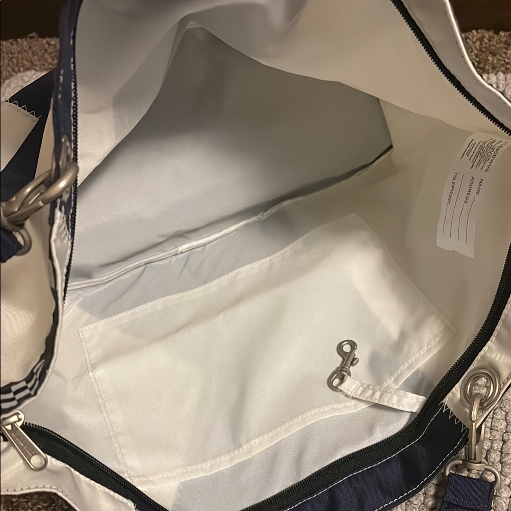L.L. Bean Blue and White Nautical Tote Bag - Picture 11 of 12